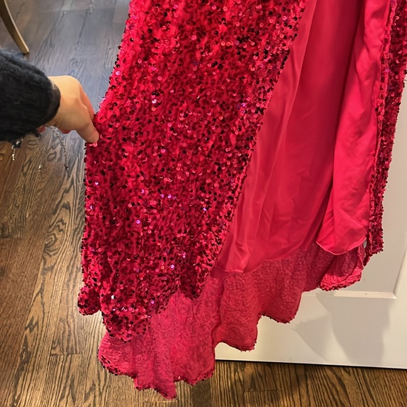 New Lavetir hot pink sequined prom dress - Picture 4 of 10